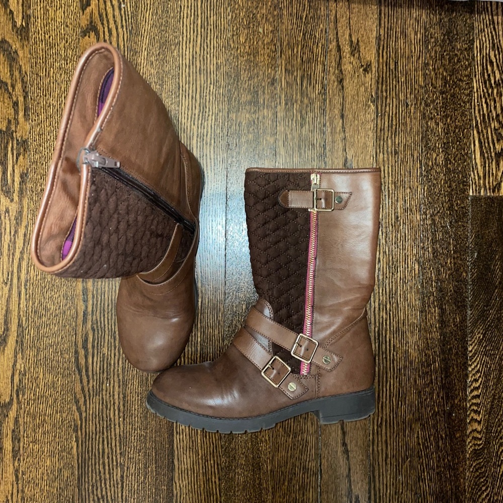 Isaac Mizrahi Brown Moto Boot Sz. 5